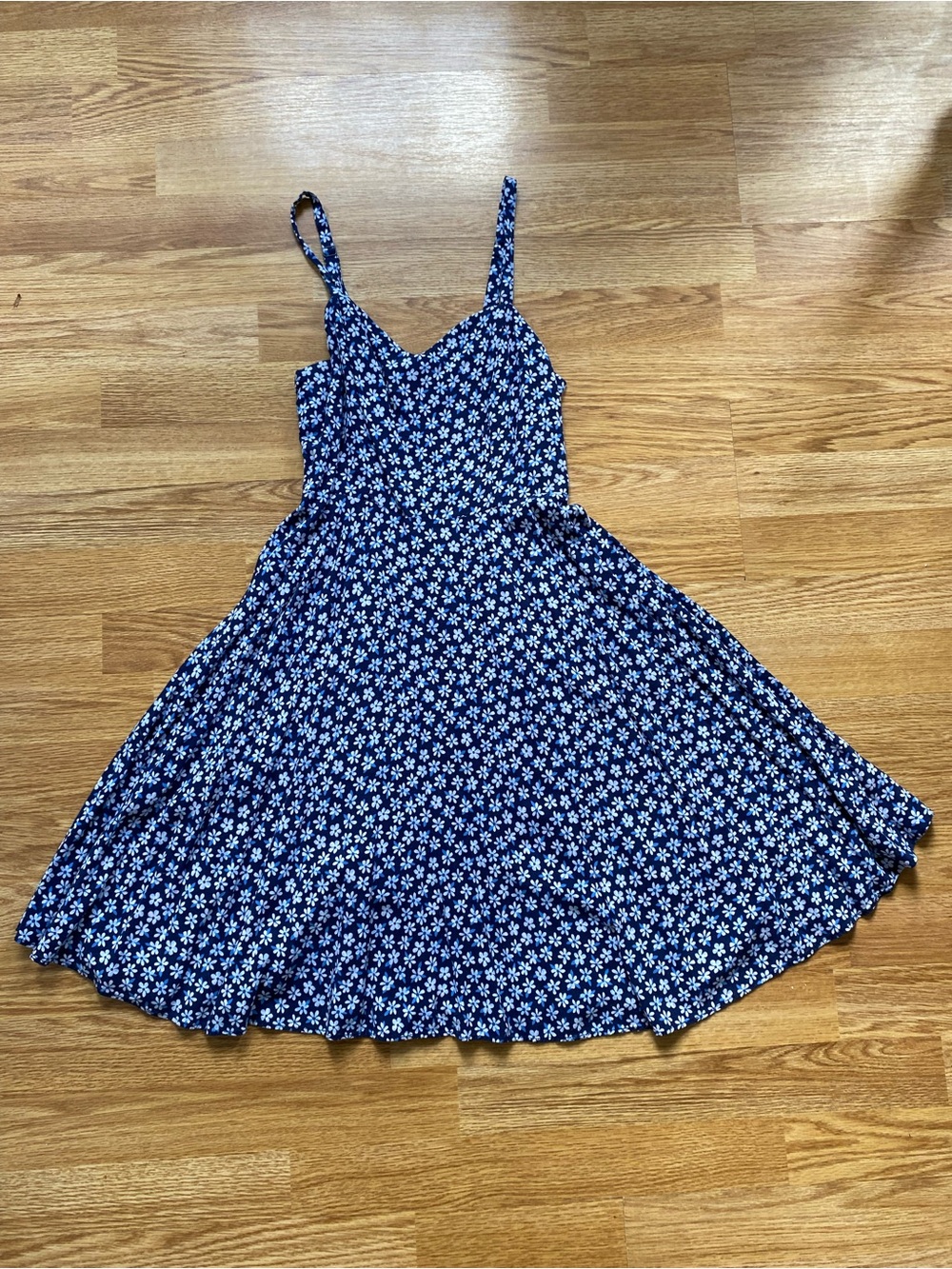 5 for $20! Women’s Navy Floral Sundress with Spaghetti Straps